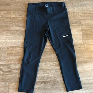 Nike Dri Fit compression leggings with mesh inset